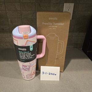 OWALA HTF ColorDrop Sending Love Stamps 40oz FreeSip Tumbler Free Gift w Purchas